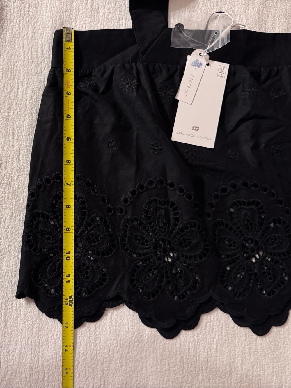 Caroline Constas 2Piece Black
Embroidered Cotton Set Top & Midi
Pants Size M NWT - Picture 14 of 16